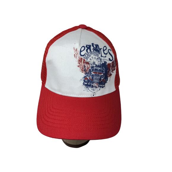 Screaming Eagles Meshback Snapback Trucker Hat OSFA Red & White - Picture 1 of 10